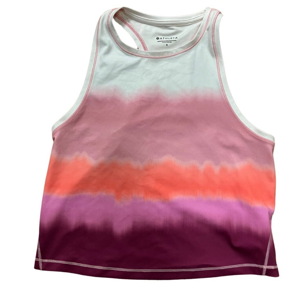 Athleta Crop Tank Top Multi Color Size Small